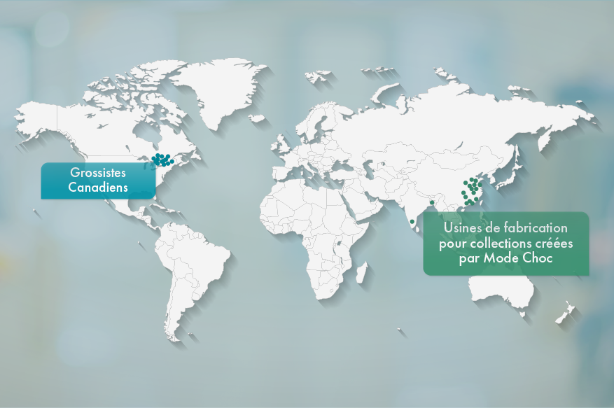 Carte des fournisseurs de Mode Choc
 Carte des fournisseurs de Mode Choc